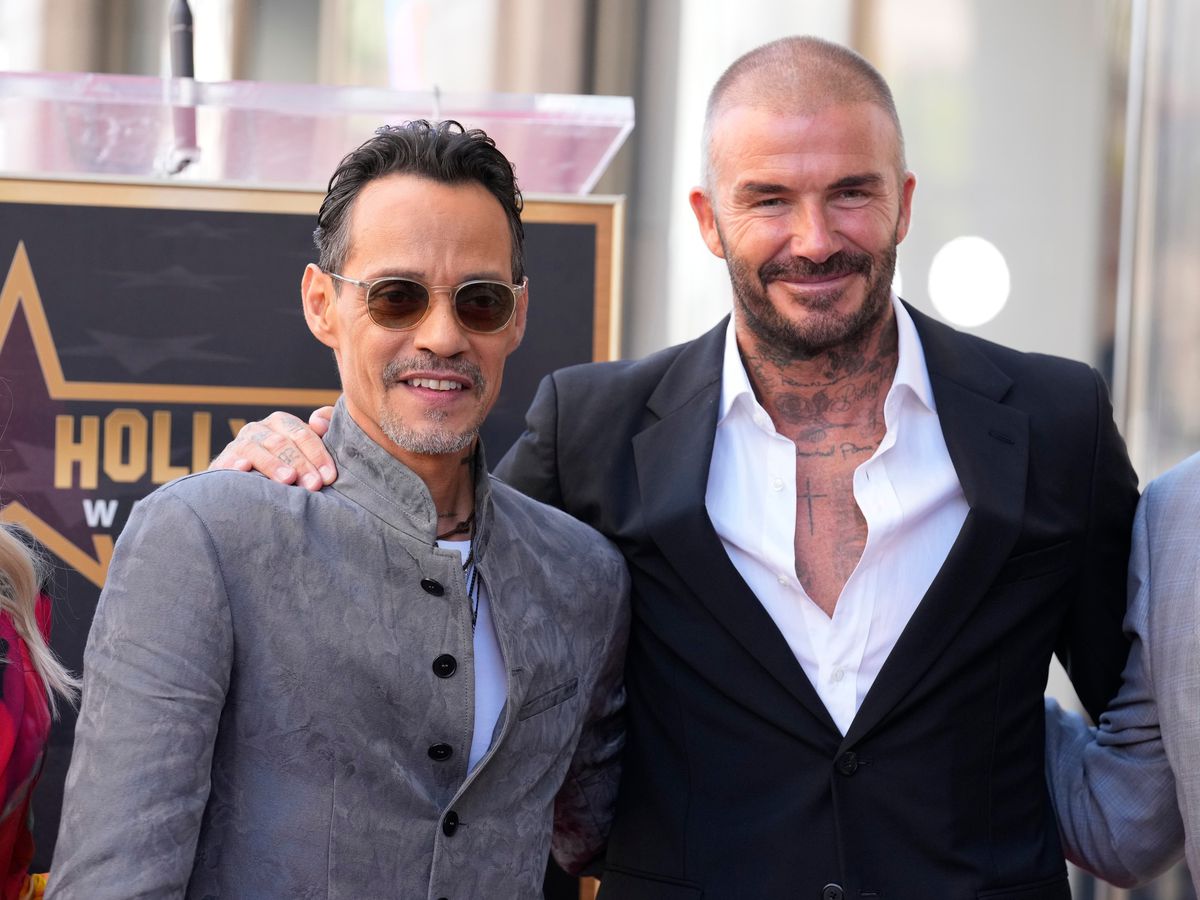 David Beckham hails 'inspirational' Marc Anthony at Hollywood Walk of Fame  | Express & Star