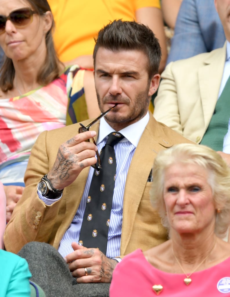 David Beckham and Claire Foy With Their Moms at Wimbledon | POPSUGAR  Celebrity