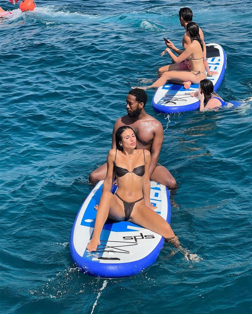 Emily Faye Miller In Bikini Gets Soaked On A Boat In Ibiza