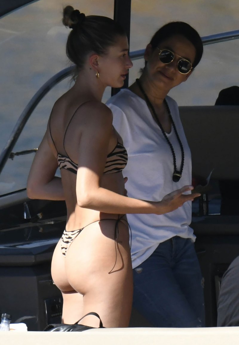 Hailey Baldwin Stuns in Teeny Tiny Bikini While Chilling on a Yacht