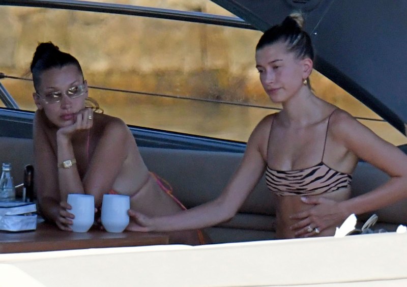 Hailey Baldwin Stuns in Teeny Tiny Bikini While Chilling on a Yacht