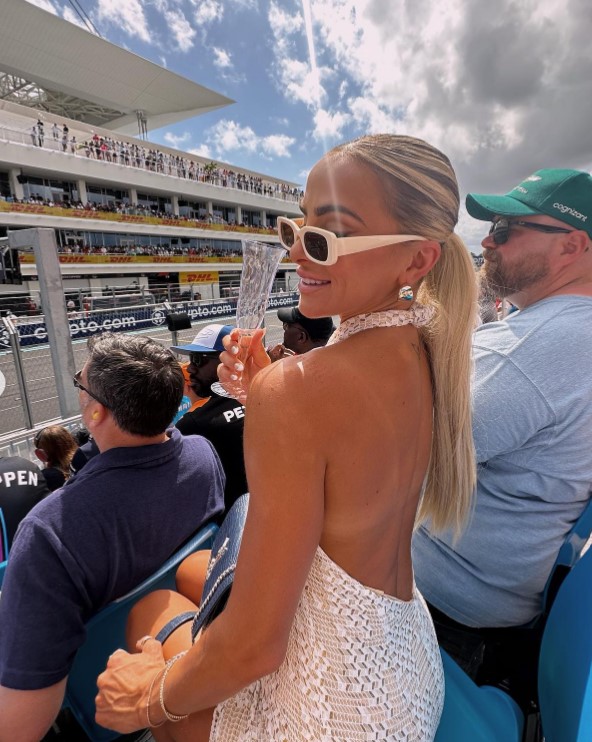 Hanna was at the F1 Miami Grand Prix over the weekend