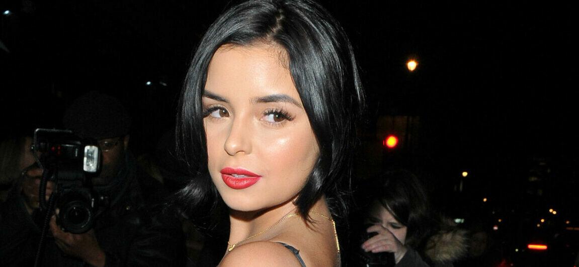 Demi Rose In See-Through Red Lingerie Looks Like A Work Of Art