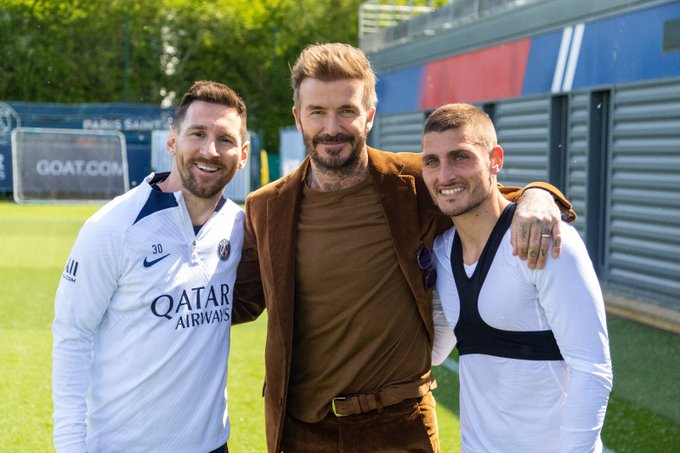 Beckham visited PSG recently where he posed for a picture with Messi