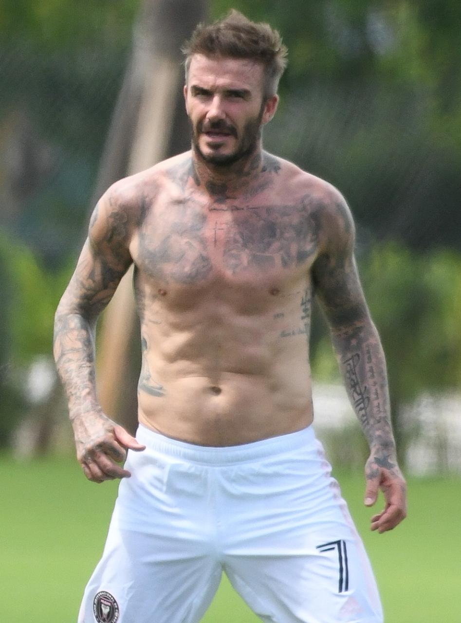 Beckham is covered in tattoos and son Romeo has started with some ink on his arm