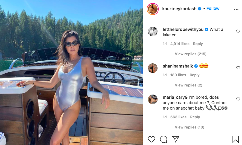  Scott seemed to flirt with Kourtney on Instagram