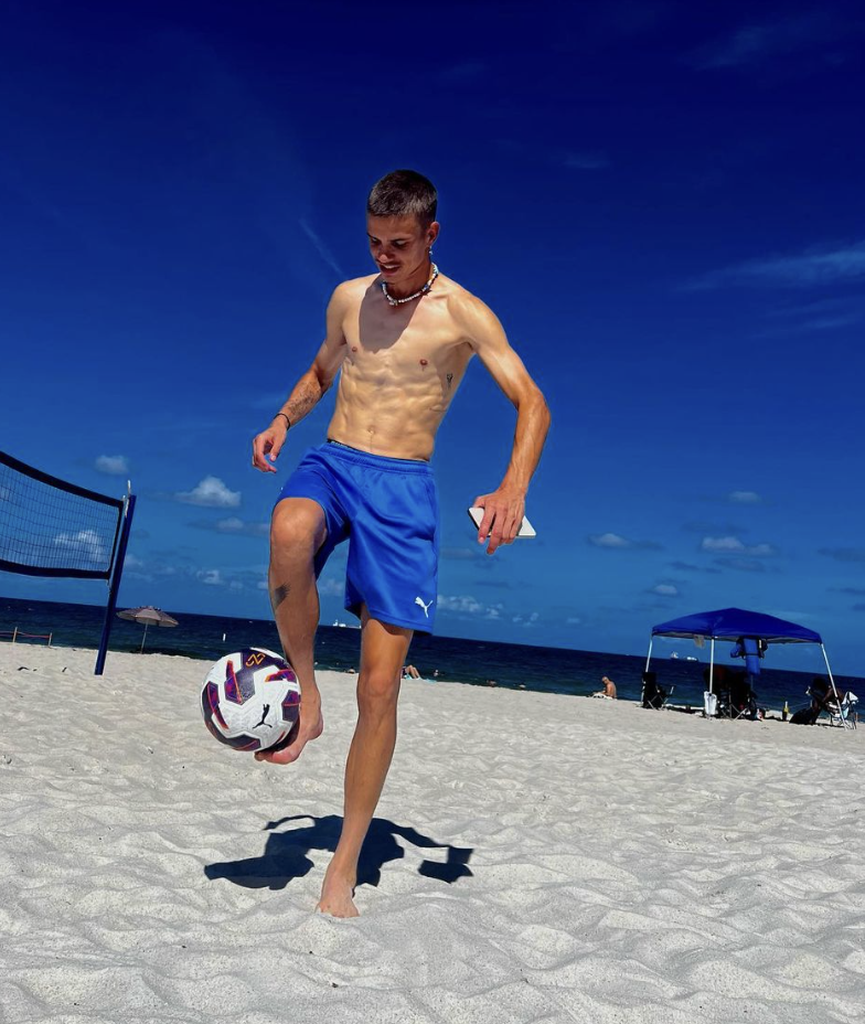 Romeo Beckham rediscovered his love for football and headed to Miami in 2021 with his dad