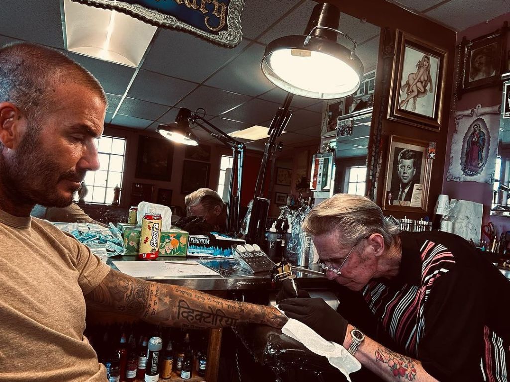 David Beckahm getting tattoo