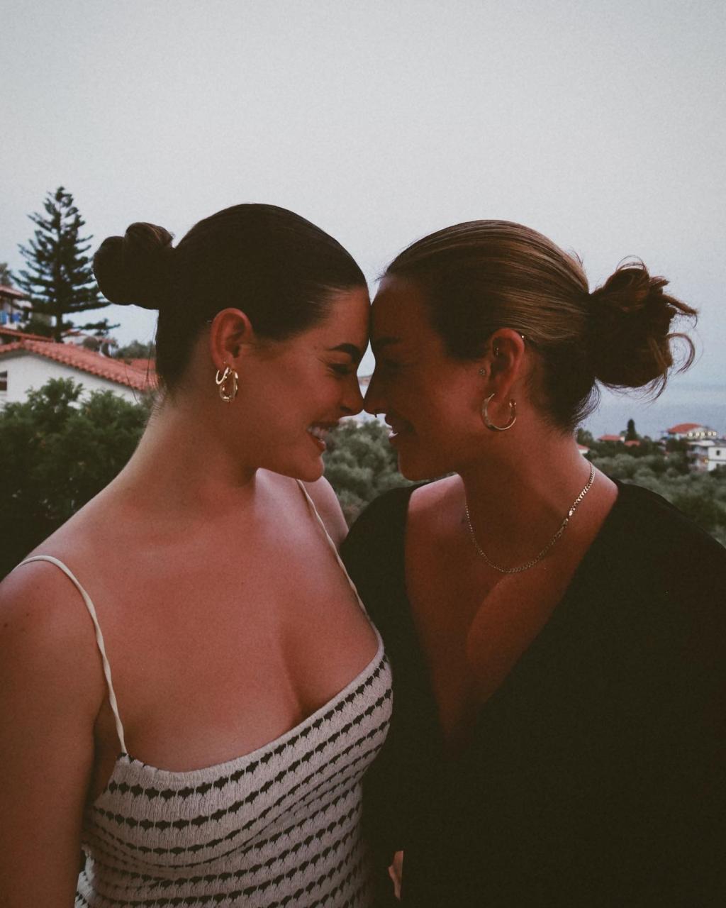 Sophie Stonehouse with friend Freya in Skiathos