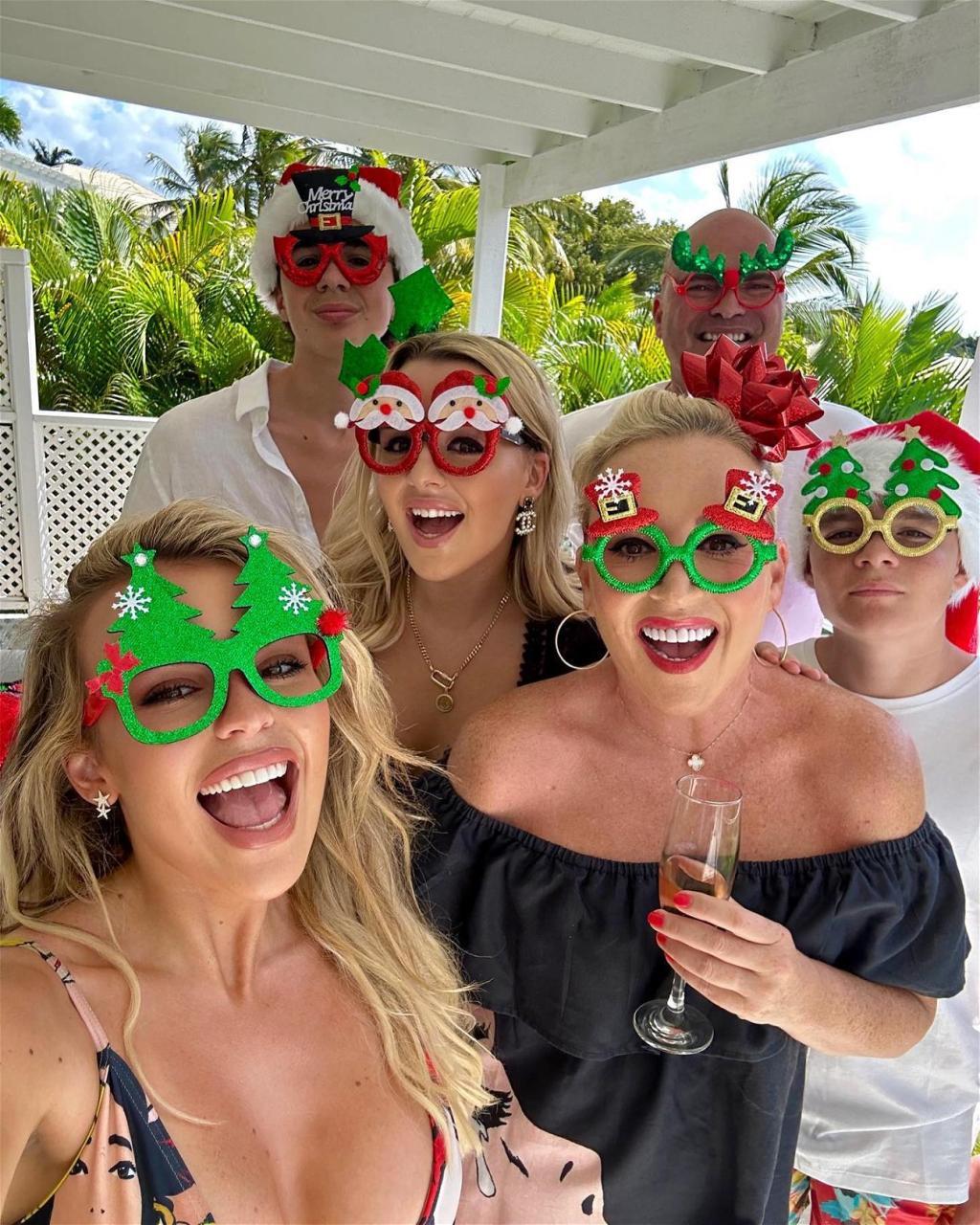 Tallia Storm and her family on Christmas