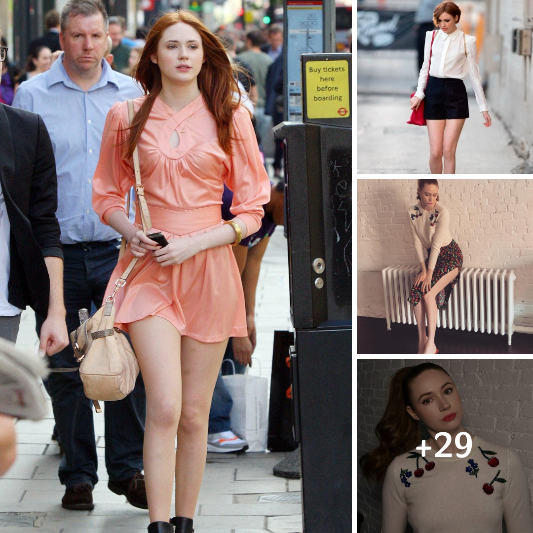 Karen Gillan Is A ‘Cherry Bomb’ In High-Slit Skirt