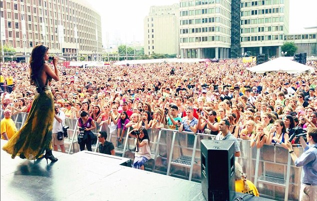 'Stoked': After her concert Selena posted a picture, writing: 'What an amazing crowd! Thank you. Getting stoked for my tour'