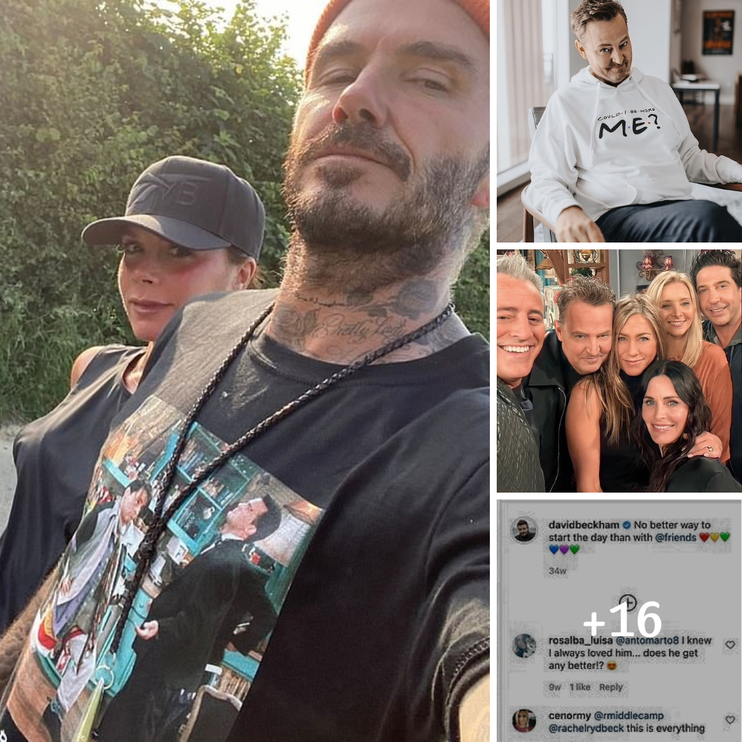 Friends super fan David Beckham begs Matthew Perry for a hoodie