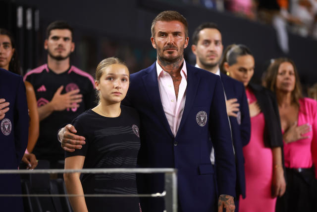 David Beckham's Daughter Harper Helps Her Dad Channel His Inner Cowboy as the  Beckhams Take Nashville