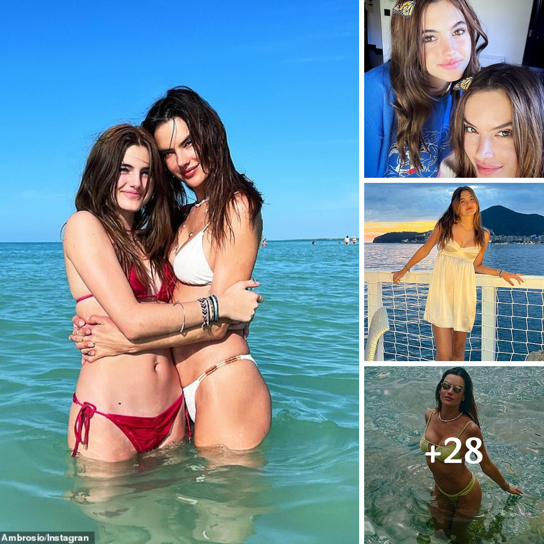 Alessandra Ambrosio’s mini-me daughter Anja, 14, strongly resembles the Victoria Secret’s model, 41