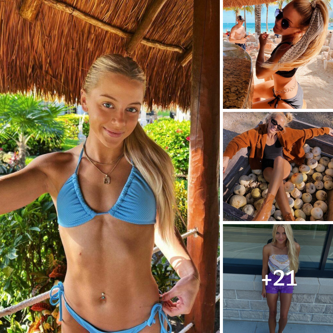 Nebraska Pole Vaulter Jess Gardner Flaunts Abs In Her Tiny Blue Bikini