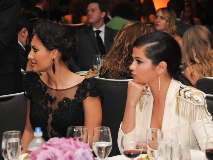 Francia Raisa and actress / singer Selena Gomez attend the Unlikely Heroes' 3rd Annual Awards Dinner And Gala at Sofitel Hotel on November 8, 2014 in Los Angeles, California.