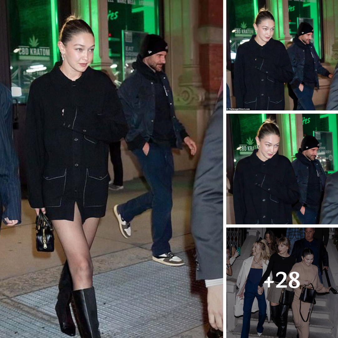 EXCLUSIVE: Gigi Hadid puts on a very leggy display in a TINY dress while out with new boyfriend Bradley Cooper in NYC… after an epic girls’ night out with BFF Taylor Swift