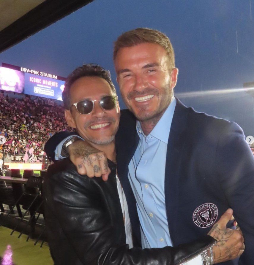 Marc Anthony sorprende con foto de su bebé junto a Beckham