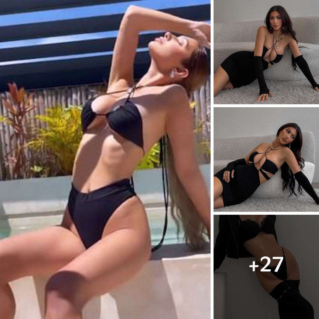 Francesca Farago Is ‘Too Hot To Handle’ In A Cut-Out Black Dress