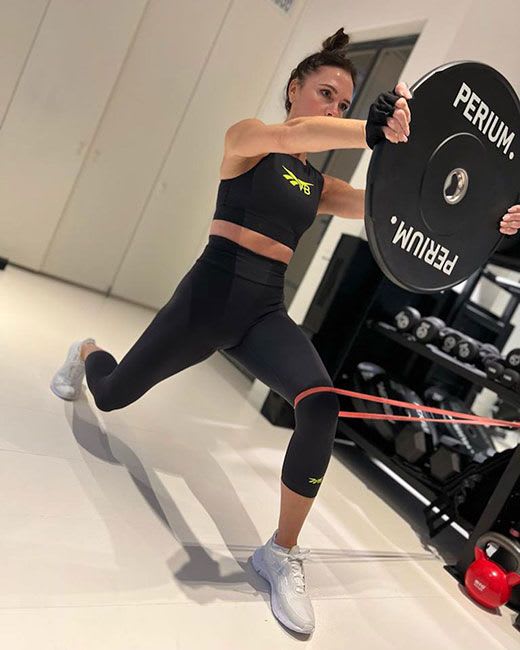 victoria beckham gym weights