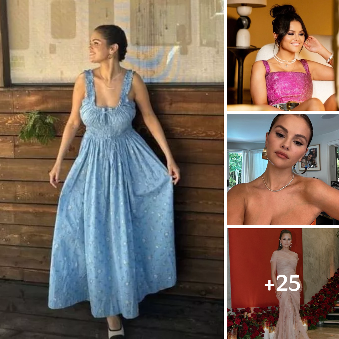 Selena Gomez wows as she flaunts hourglass figure in plunging fairytale dress