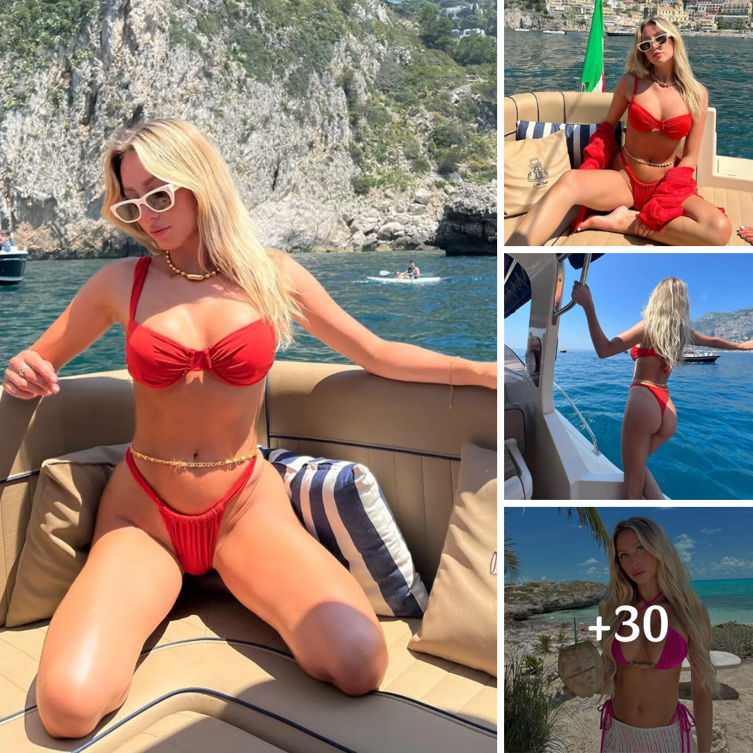 TikTok Star Alix Earle Is ‘Amalfi Dreaming’ In Her Red Bikini