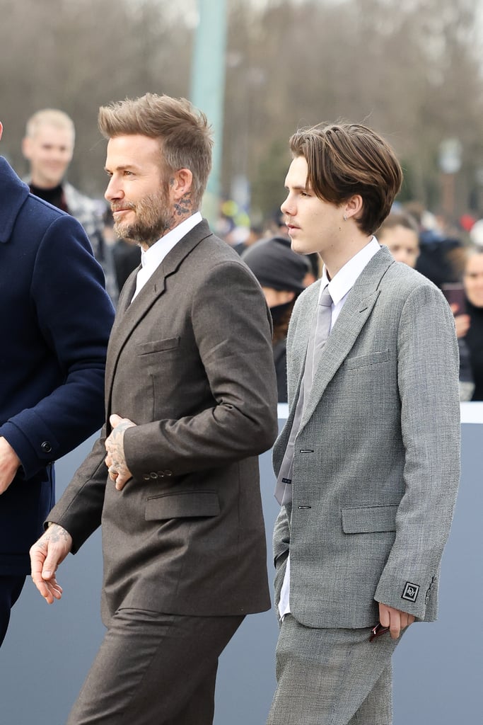 David and Cruz Beckham Sit Front Row at Paris Fashion Week