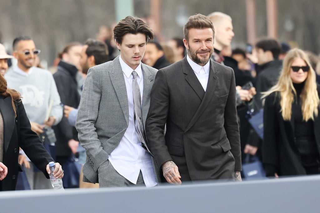 David and Cruz Beckham Sit Front Row at Paris Fashion Week