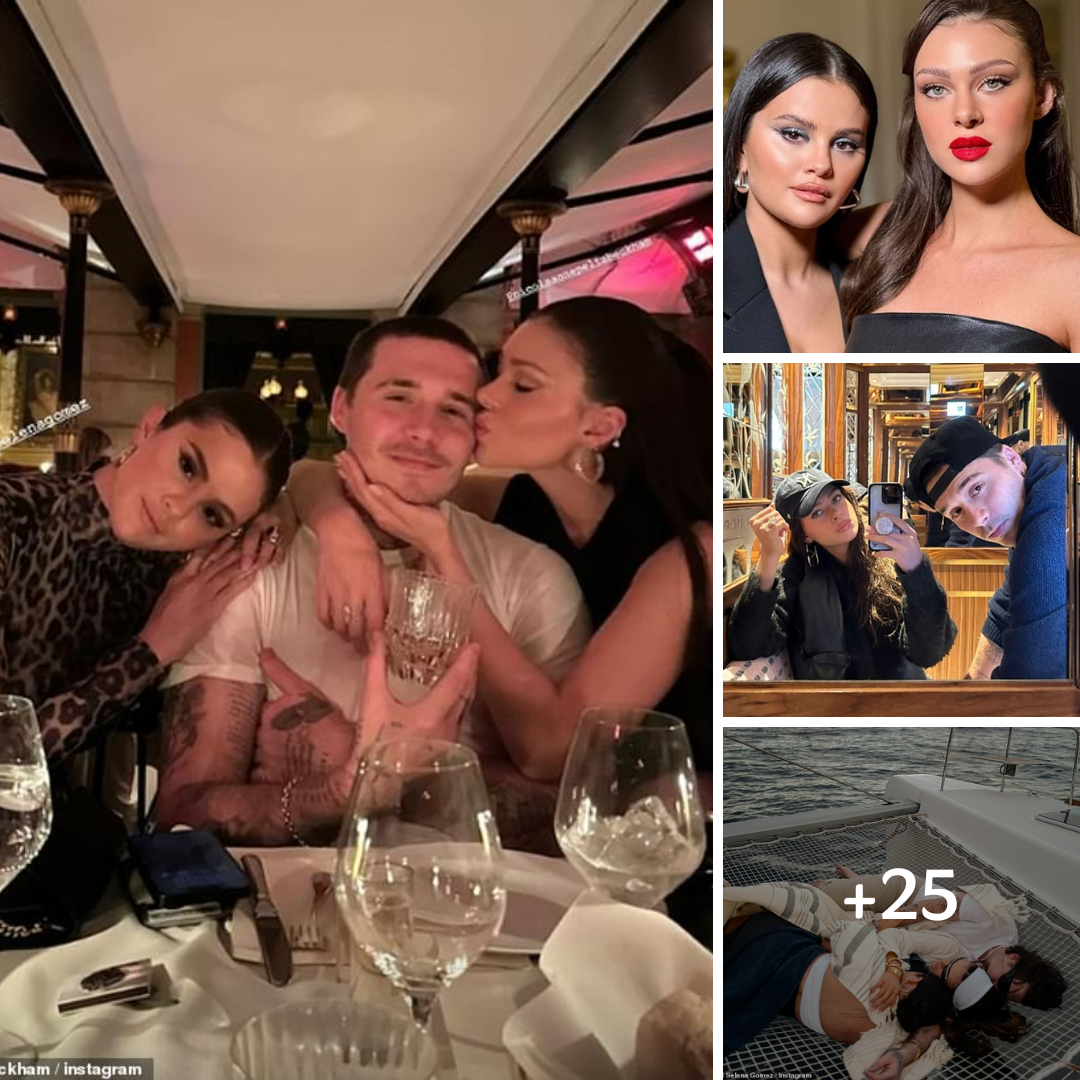 Brooklyn Beckham posts sweet throwback snap with his wife Nicola Peltz and her best pal Selena Gomez – after calling themselves a ‘throuple’