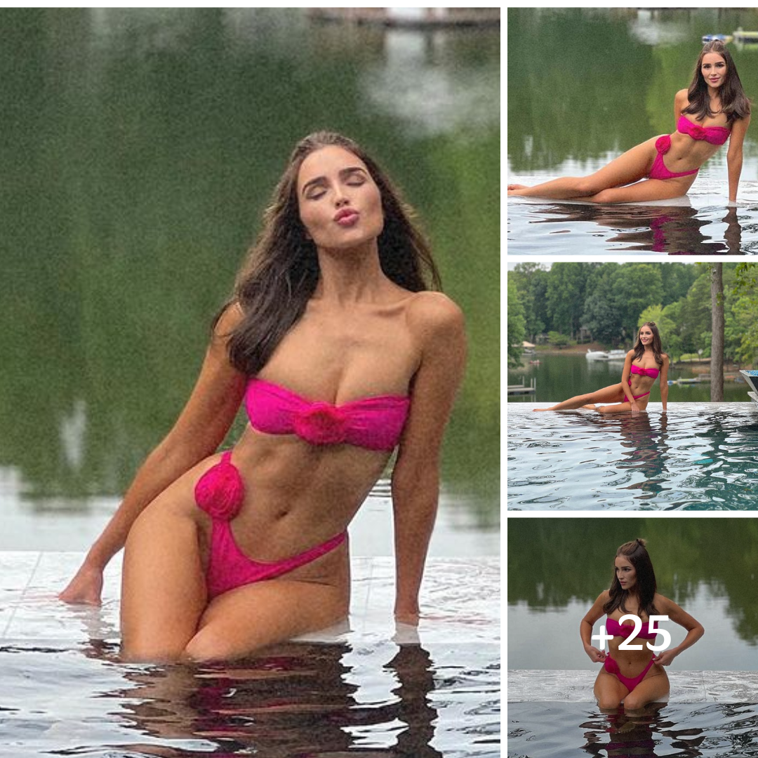 Olivia Culpo Drops Jaws In Her ‘Barbie’ Pink Strapless Bikini