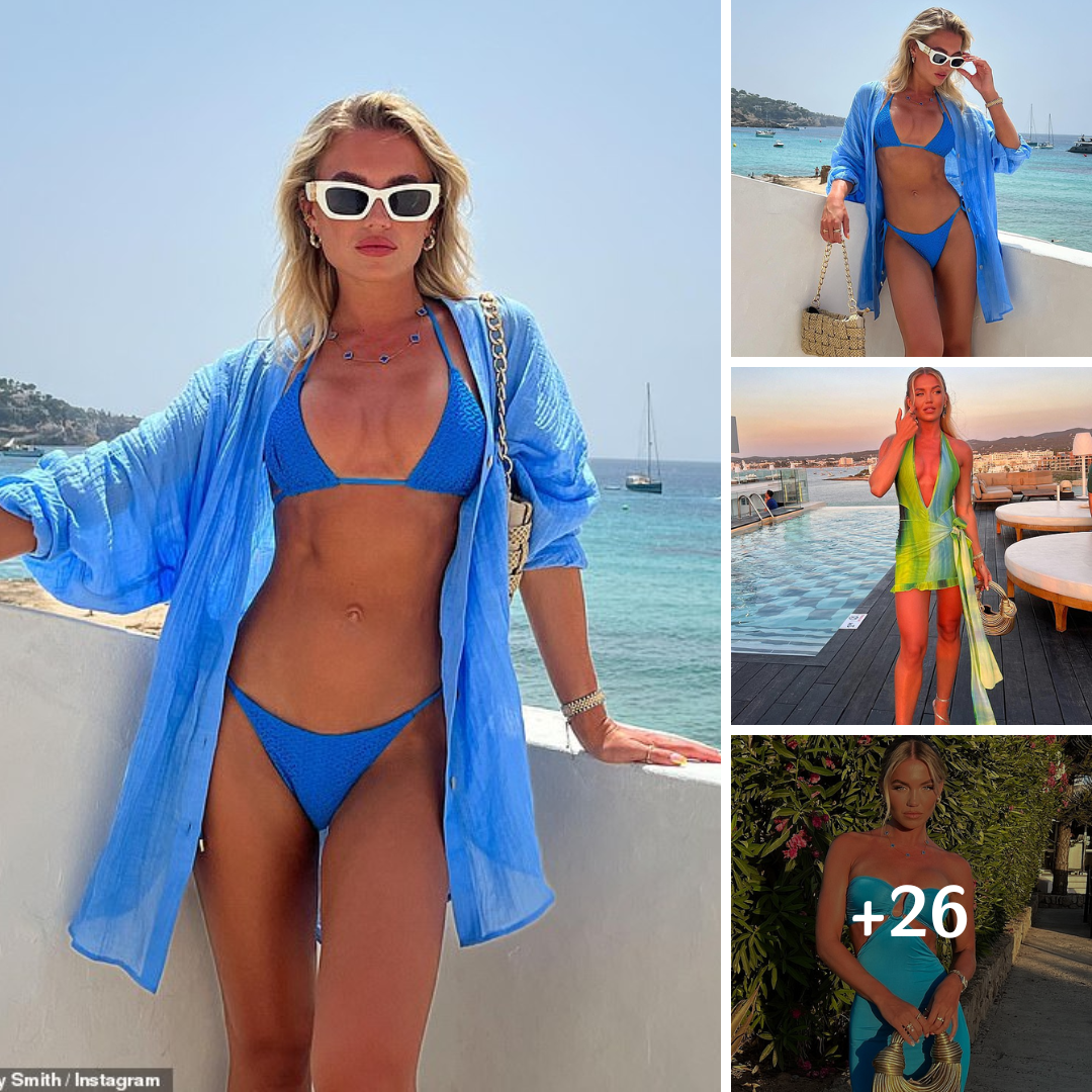 Love Island’s Molly Smith puts on a VERY busty display in a variety of skimpy bikinis as she gives fans a glimpse at her stunning Ibiza outfits