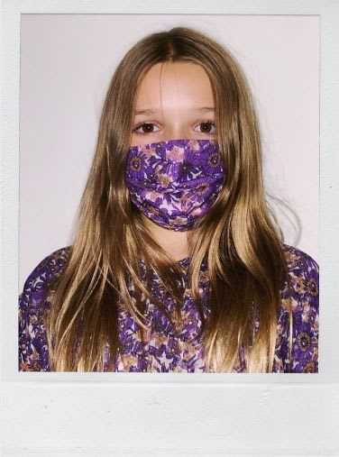 harper beckham floral mask