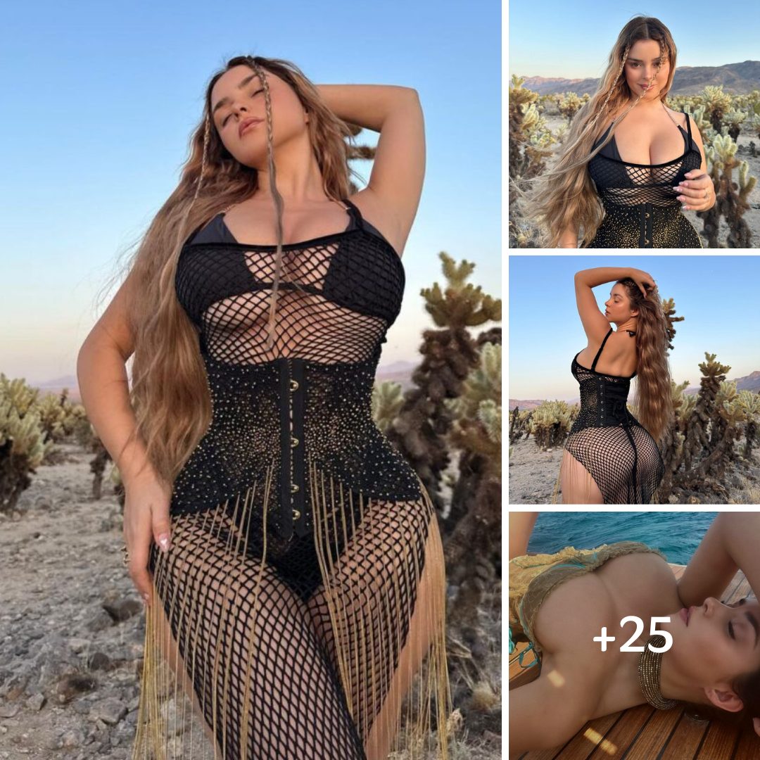 Demi Rose In Her Black Fishnet Dress And Tiny Bikini Feels ‘Deserted’