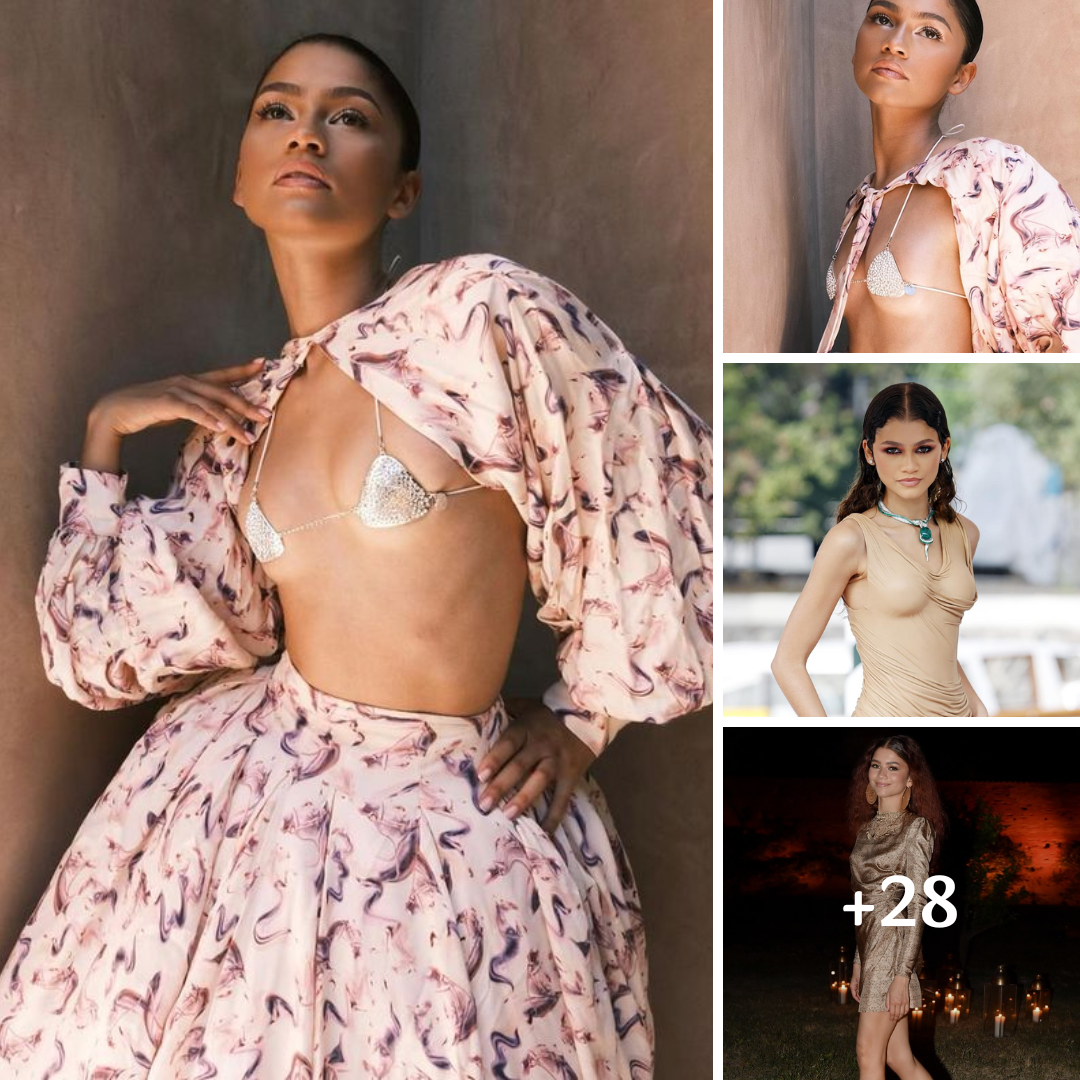 Zendaya celebrates 27th birthday in barely-there bejeweled bra