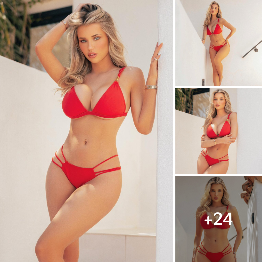 Hockey Goalie Mikayla Demaiter Stuns in a Striking Red Bikini