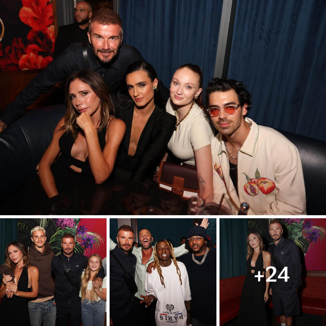 David and Victoria Beckham enjoy family night out with kids as they visit steakhouse in Miami