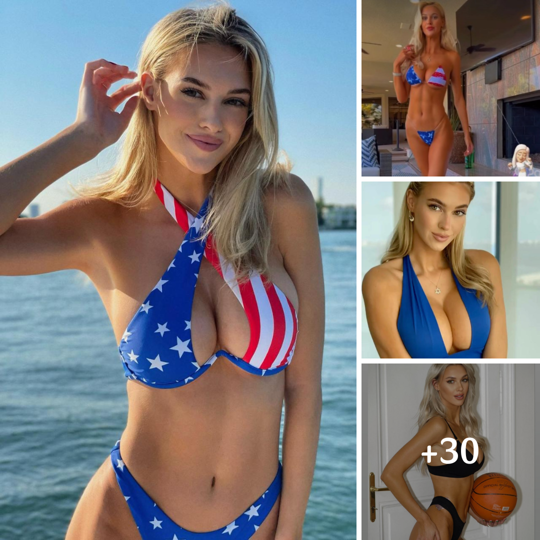 Veronika Rajek celebrates Fourth of July in revealing low-cut outfit as fans hail ‘most beautiful lady in the world’