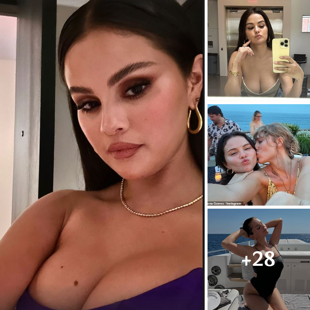 Selena Gomez shares busty Instagram snaps as she pouts and poses in plunging top for a series of selfies