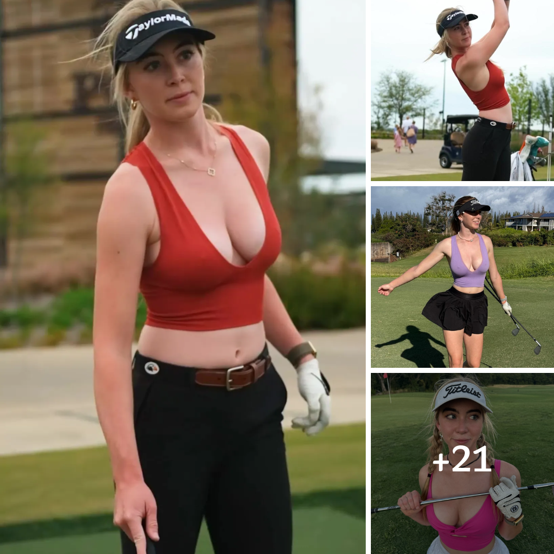 Grace Charis almost bursts out of tiny top as braless influencer is told by fans ‘you make golf look cool’