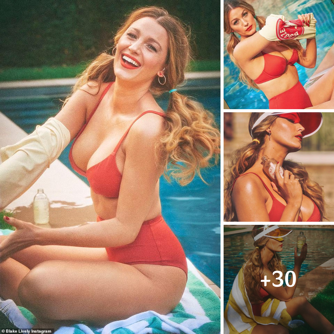 Blake Lively shows off her incredible bikini body in sexy campaign for her company Betty Buzz… six months after welcoming FOURTH child