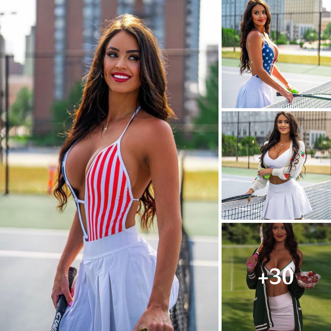 Rachel Stuhlmann fans call sexy tennis influencer the ‘perfect woman’ as she busts out of Stars & Stripes top