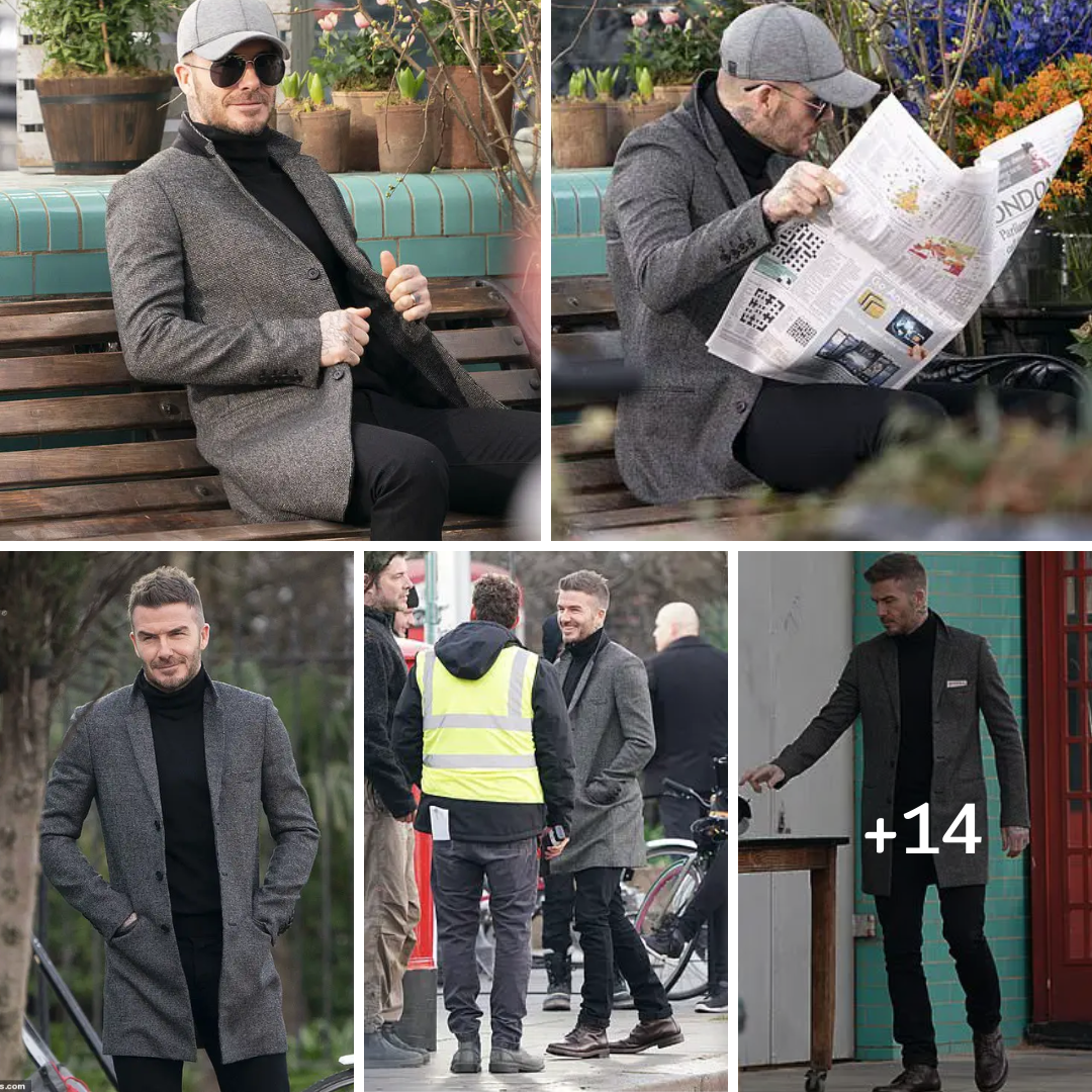 David Beckham goes incognito as he attempts to escape photographers