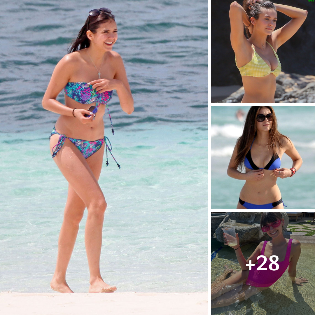 Nina Dobrev In ‘Barbie’ Pink Swimsuit Goes For A Swim In Cabo