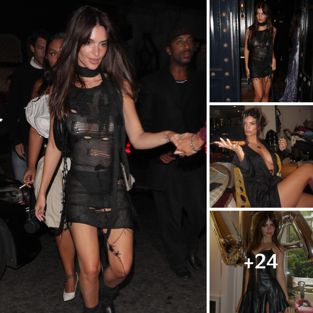 Emily Ratajkowski Leaves Little To The Imagination In Mesh Mini Dress At Vogue World Afterparty