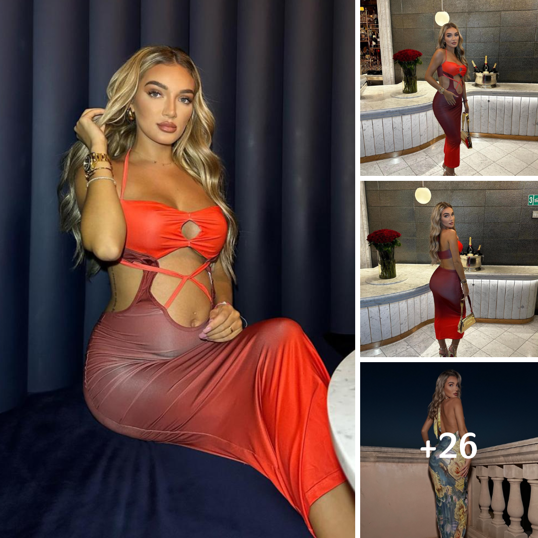 Beaux Raymond In A Strappy Red Dress Teases A ‘Scarlet Night’