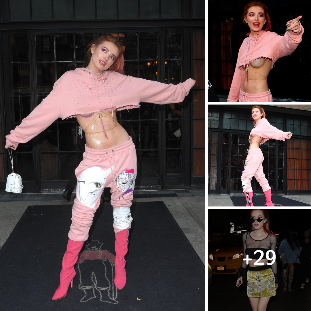 Bella Thorne flashes serious underboob before dancing in the street during New York Fashion Week