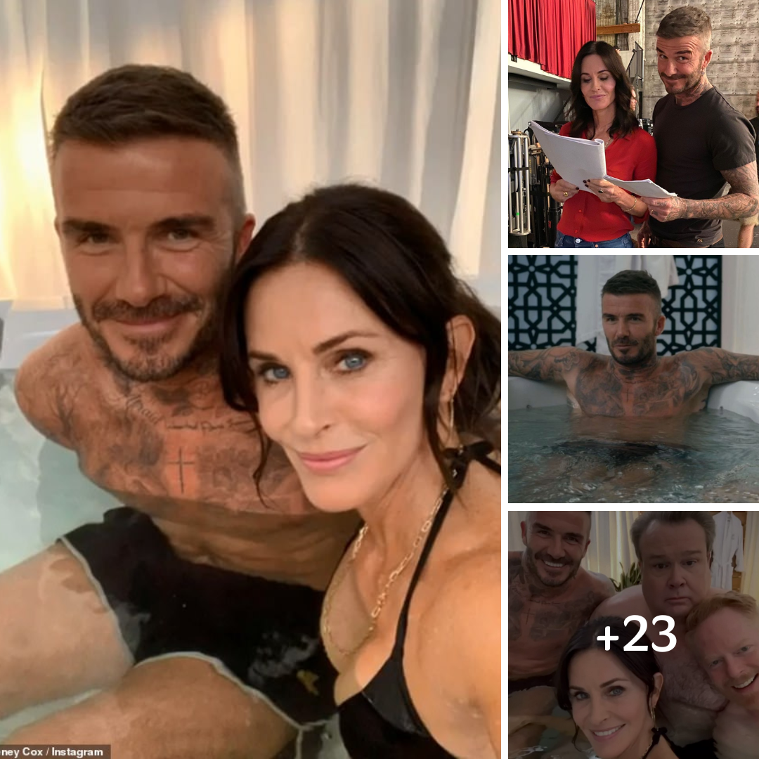 Courtney Cox posted Instagram photos in a hot tub with David Beckham, and Jennifer Aniston was confused