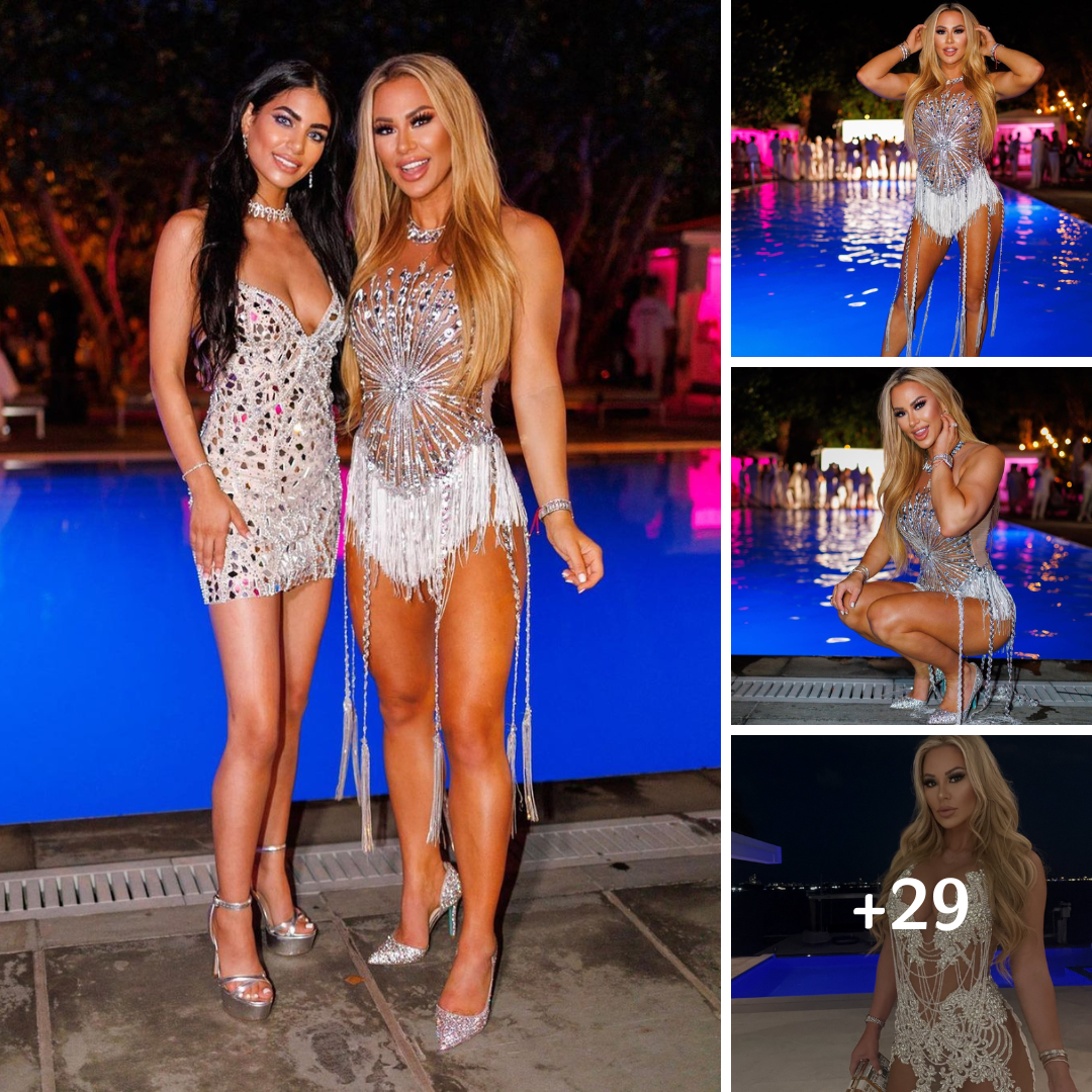 Kindly Myers Leaves Little To The Imagination In Her Sparkling Sheer Dress