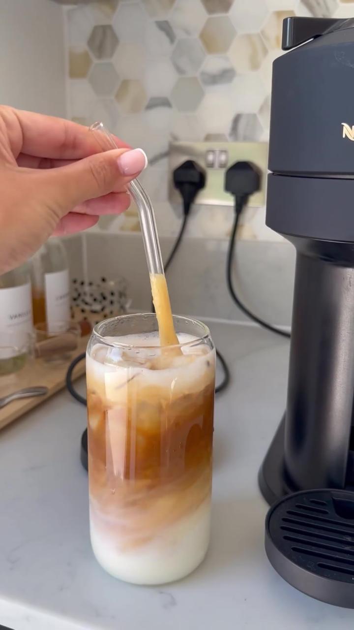 Kady has her iced coffee skills ready for the villa